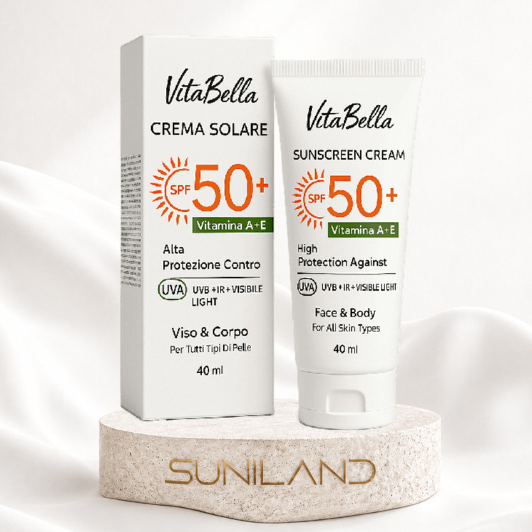 کرم ضد آفتاب ویتابلا SPF 30 و SPF 50 حجم 50 میلیلیتر محافظت از پوست در برابر اشعه UVA و UVB